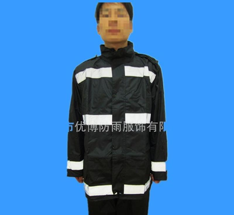 交通路政安全反光防雨衣服 鐵路器材勞保工務反光條雨衣圖片_高清圖_細節(jié)圖-淮南市優(yōu)博防雨服飾 -